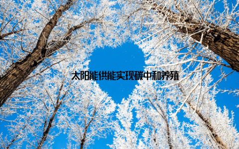 – 太阳能供能实现碳中和养殖