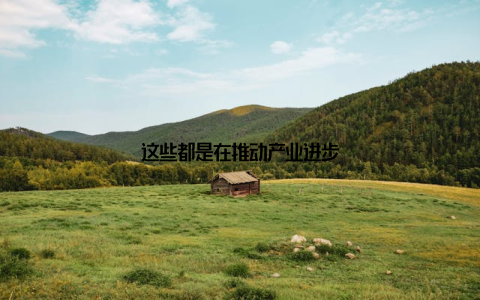 这些都是在推动产业进步