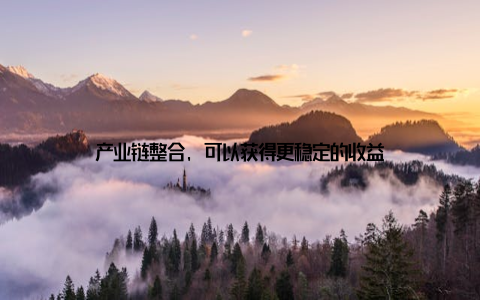 产业链整合, 可以获得更稳定的收益