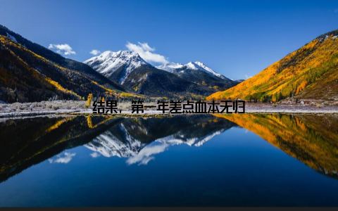 结果, 第一年差点血本无归