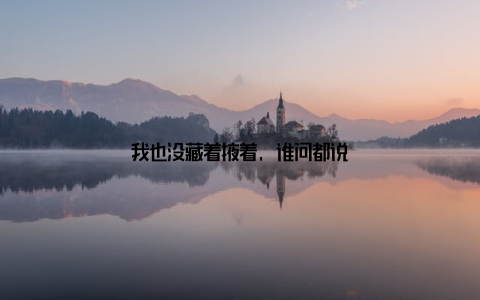 我也没藏着掖着, 谁问都说
