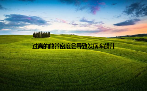 过高的放养密度会导致发病率飙升