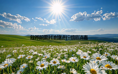 放养前需对池塘进行彻底消毒