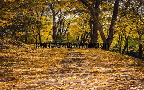 混养时需要考虑鱼的性格和习性